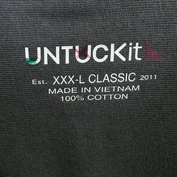 UNTUCKit Gray Huber Shirt Casual Jersey Knit Classic Button Front Mens Size XXXL - Picture 7 of 9